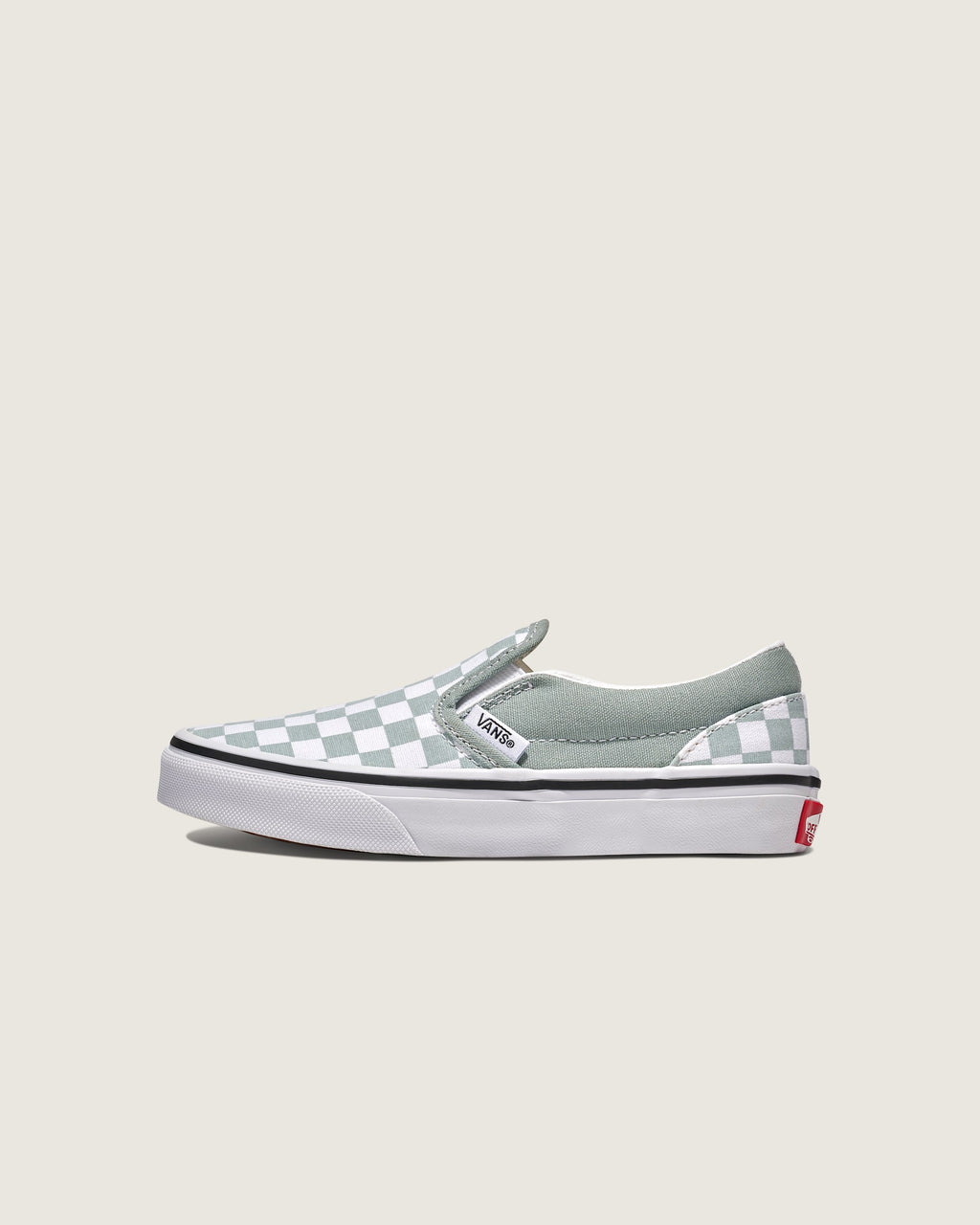 Vans Little Kids' Classic Slip-On Checkerboard - Pure Grey/White