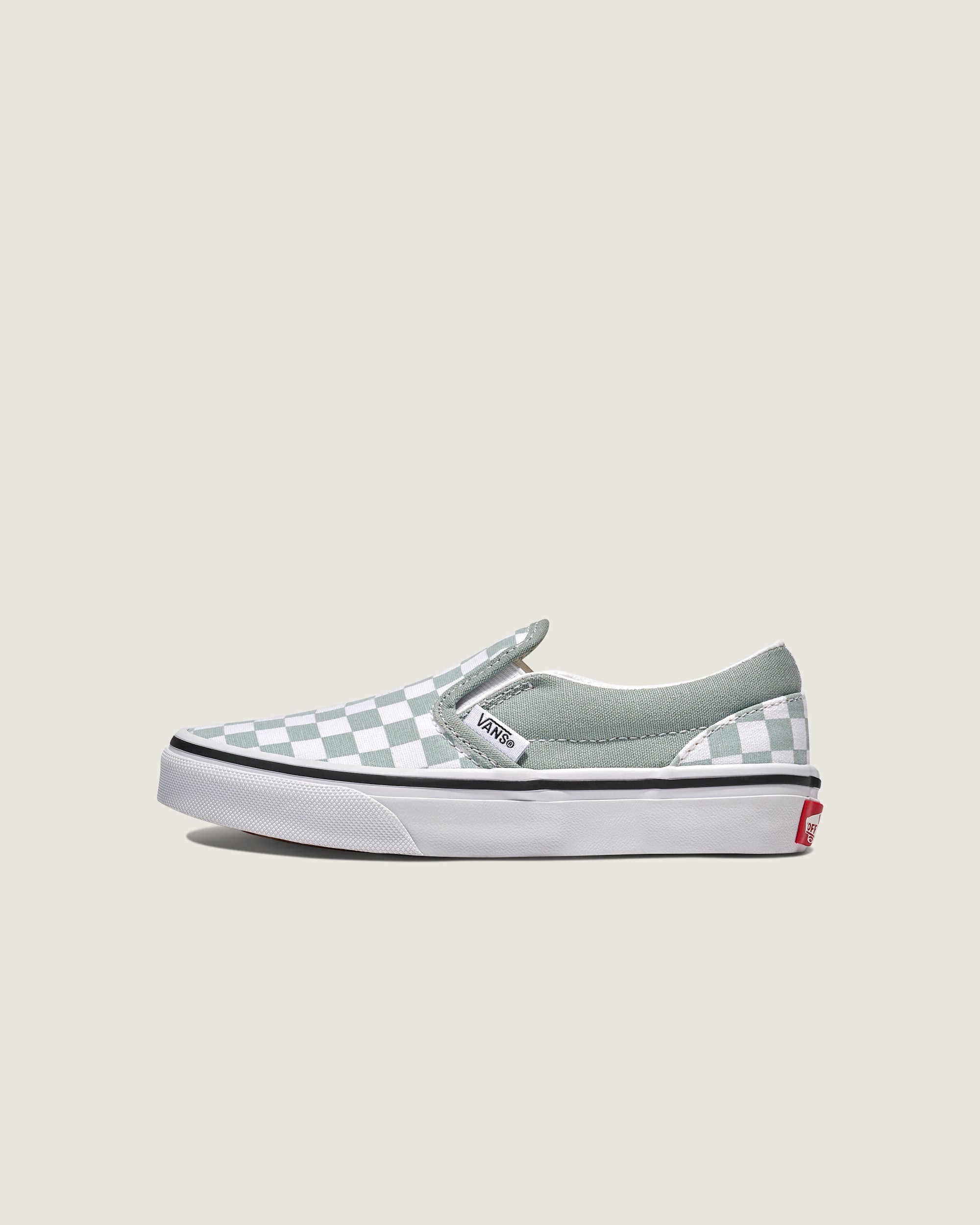 Vans Little Kids' Classic Slip-On Checkerboard - Pure Grey/White