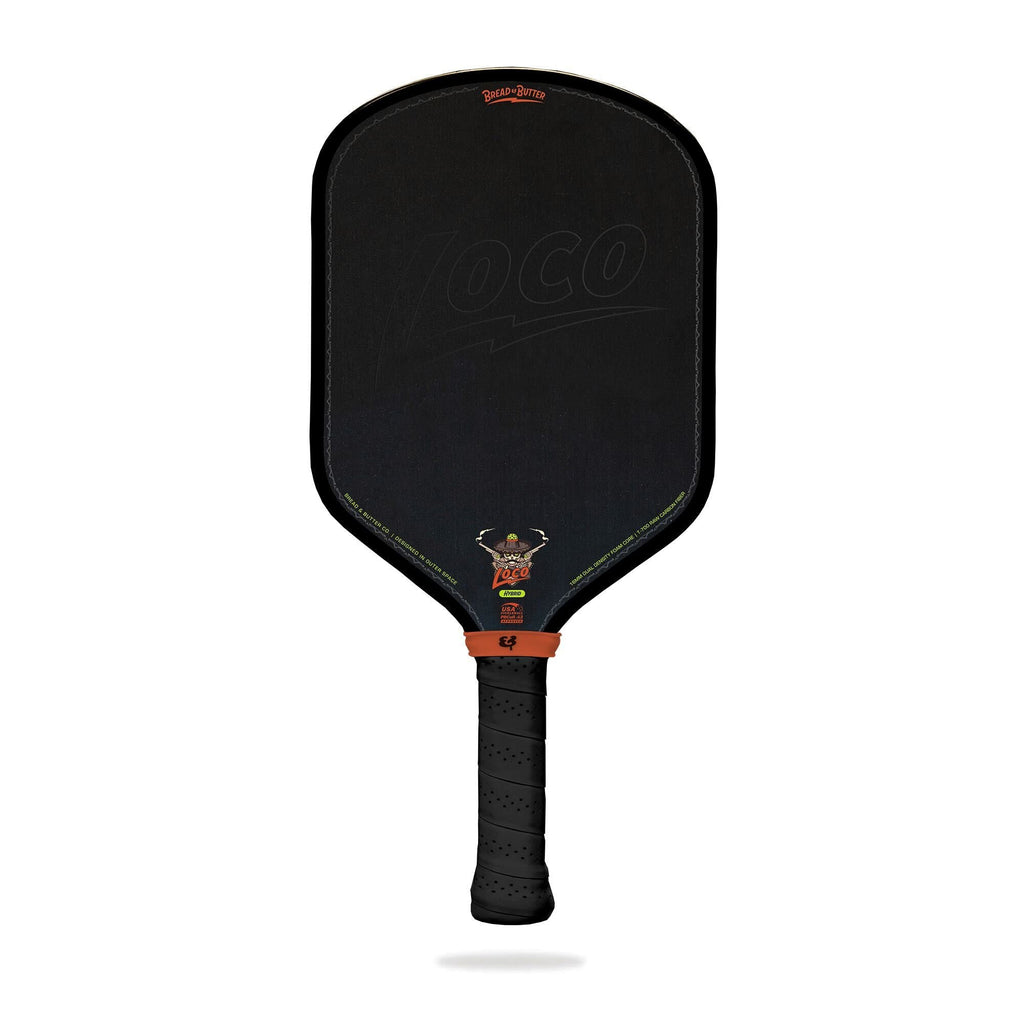 Bread & Butter Loco Hybrid Pickleball Paddle - Black, front view
