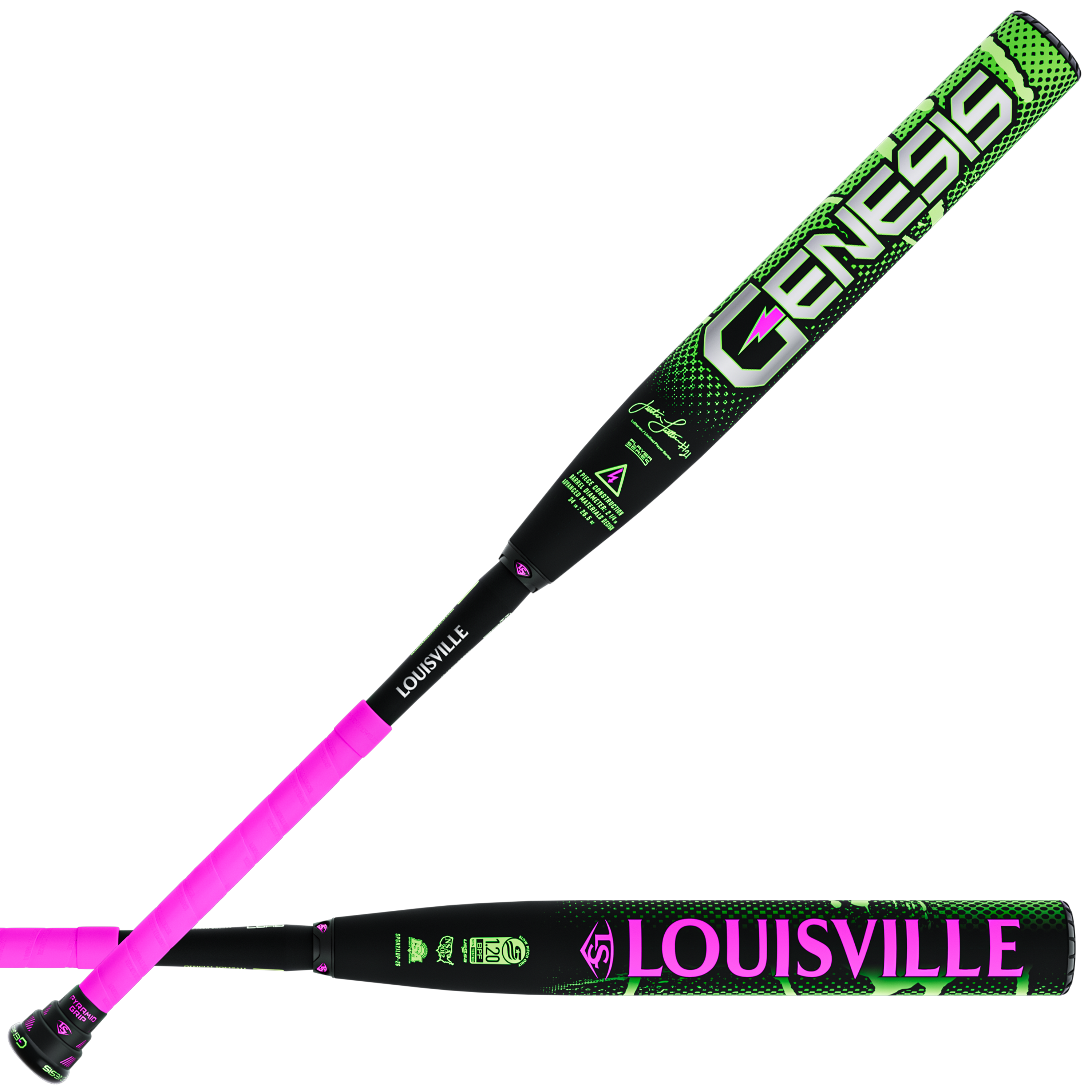 Louisville Slugger 2026 Genesis Justin Lutheran 2PC Powerload USSSA Bat