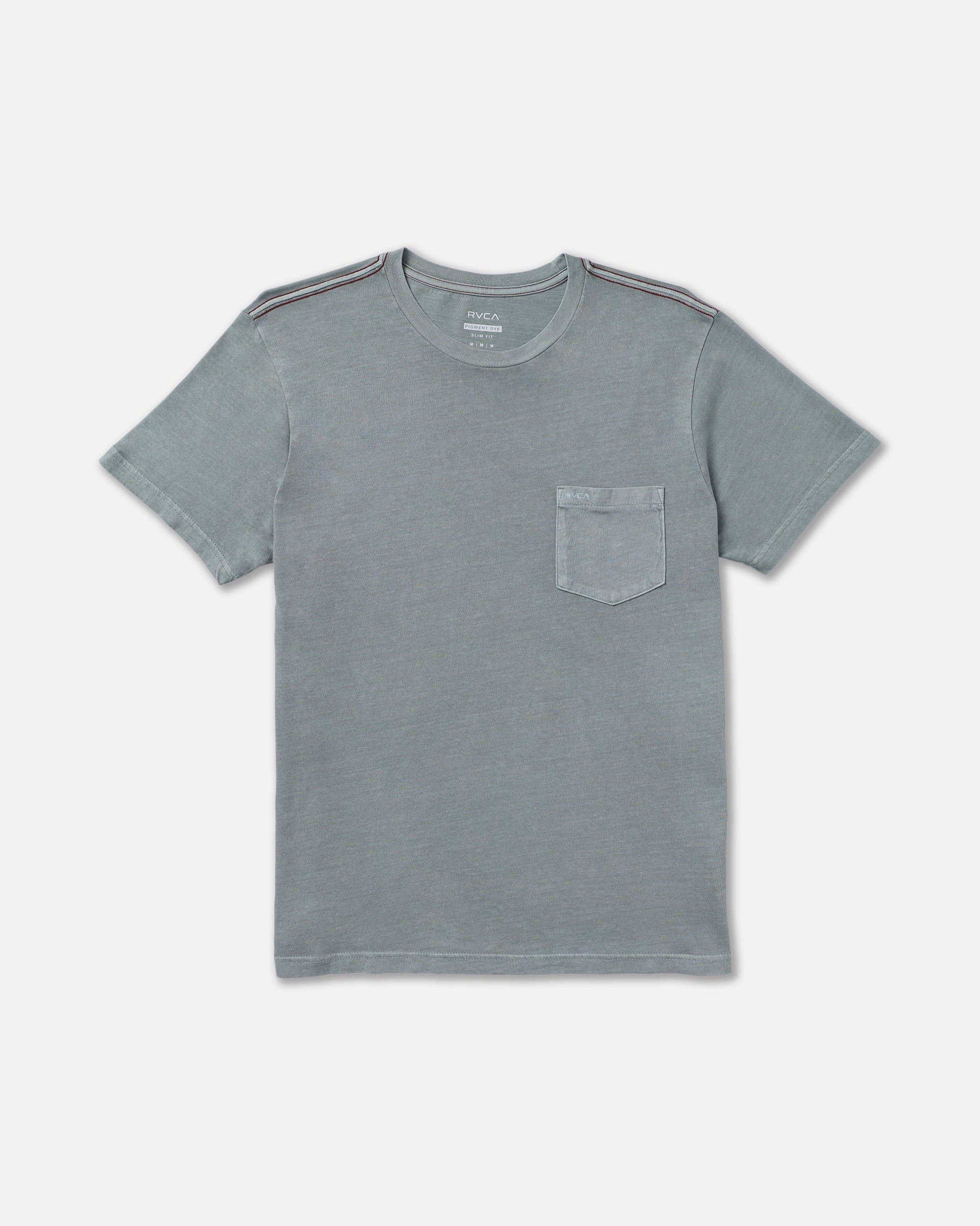 RVCA PTC 2 Pigment Short Sleeve Tee in Monument - flat lay front