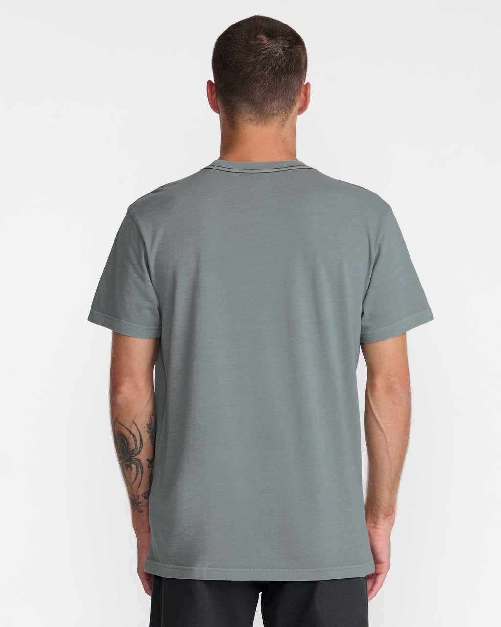 RVCA PTC 2 Pigment Short Sleeve Tee in Monument - back on model