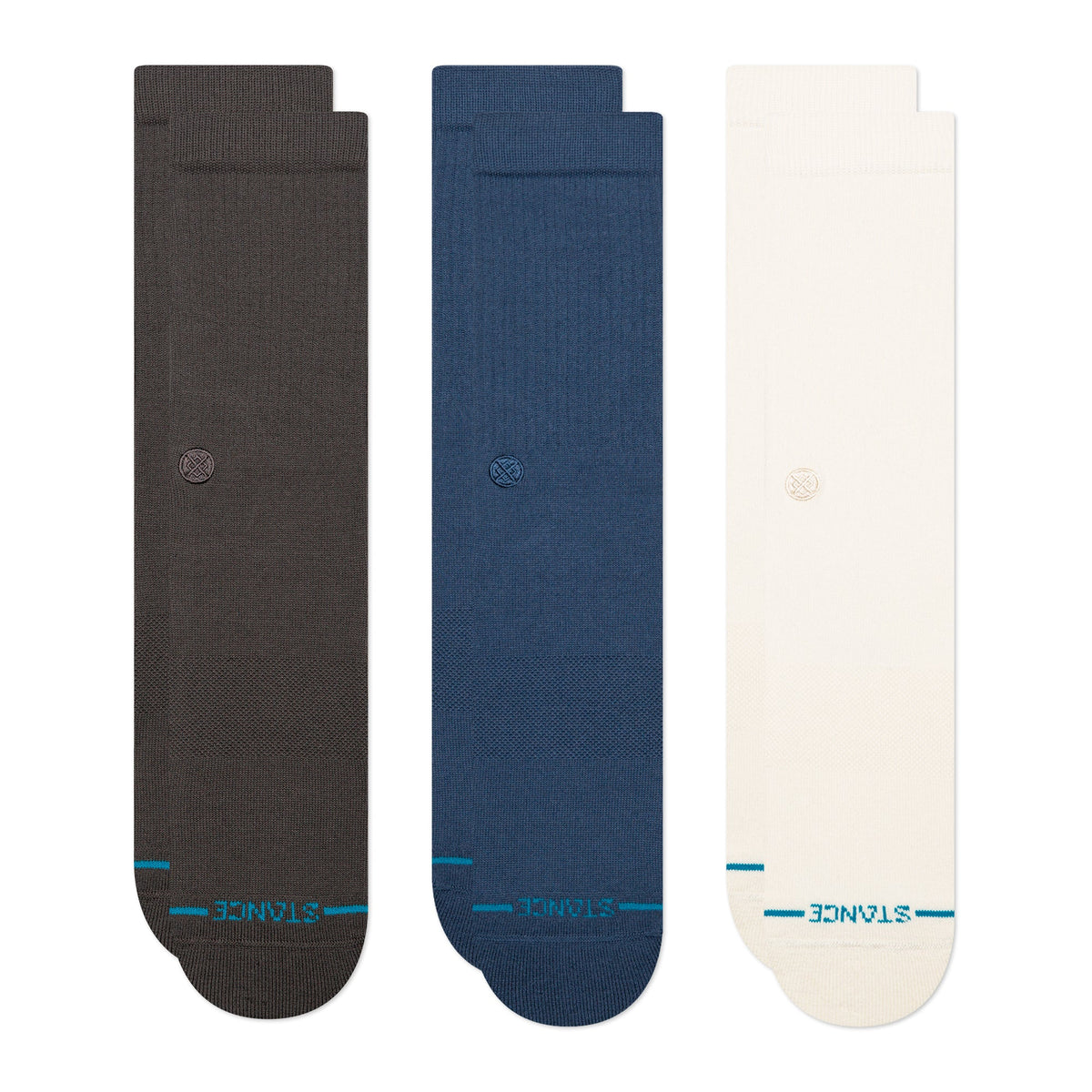 Stance Icon Socks - 3 Pack - Charcoal