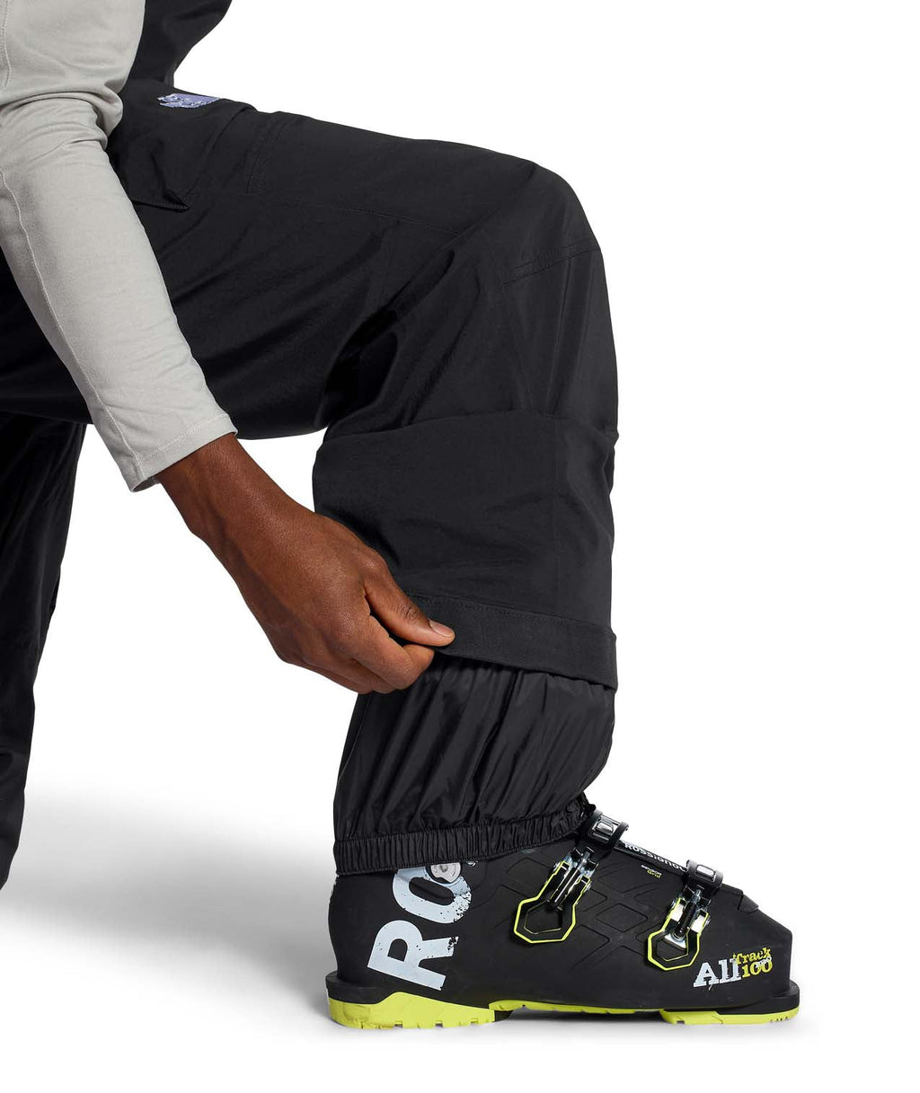 The North Face Men's Freedom Bib in TNF Black, gaiter detail