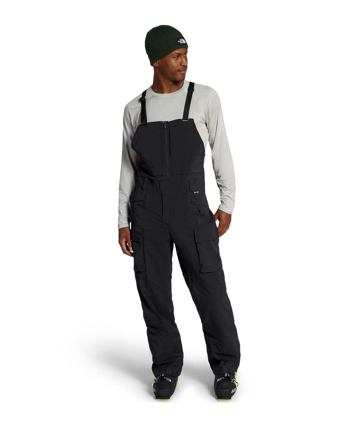 The North Face Men's Freedom Bib in TNF Black, on model front