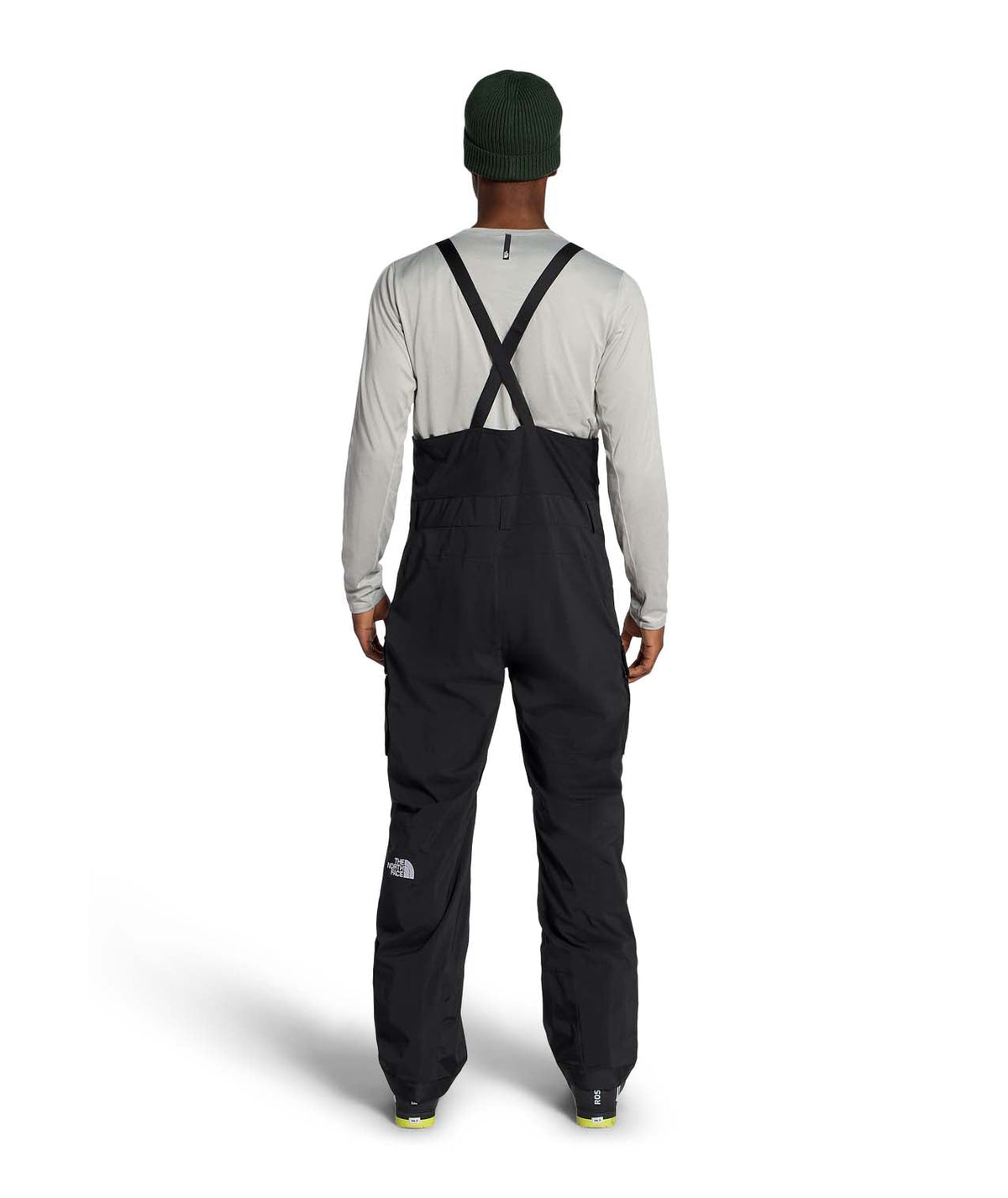 The North Face Men's Freedom Bib in TNF Black, on model back