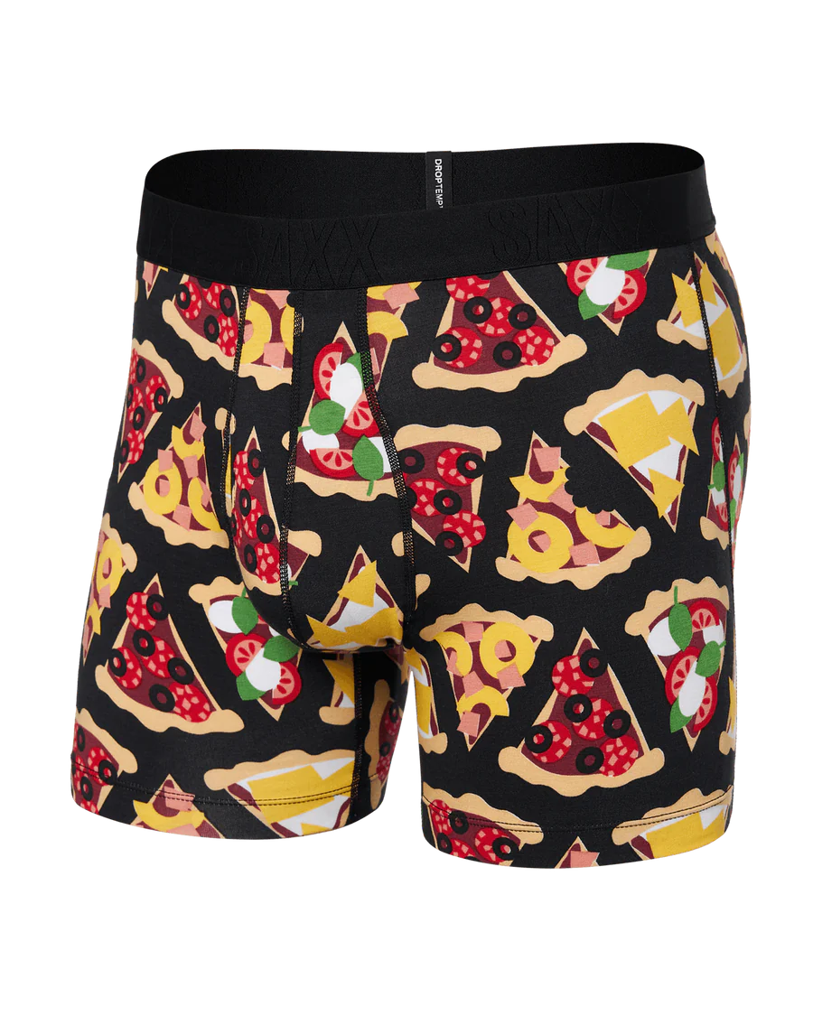 DropTemp Cooling Boxer Brief - Any Way U Slice It-Black