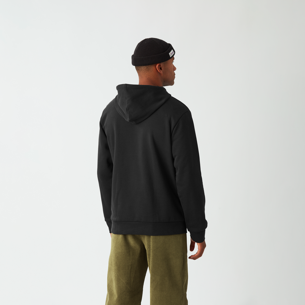 Picture Organic Basement Pullover Hoodie in Black - on model back