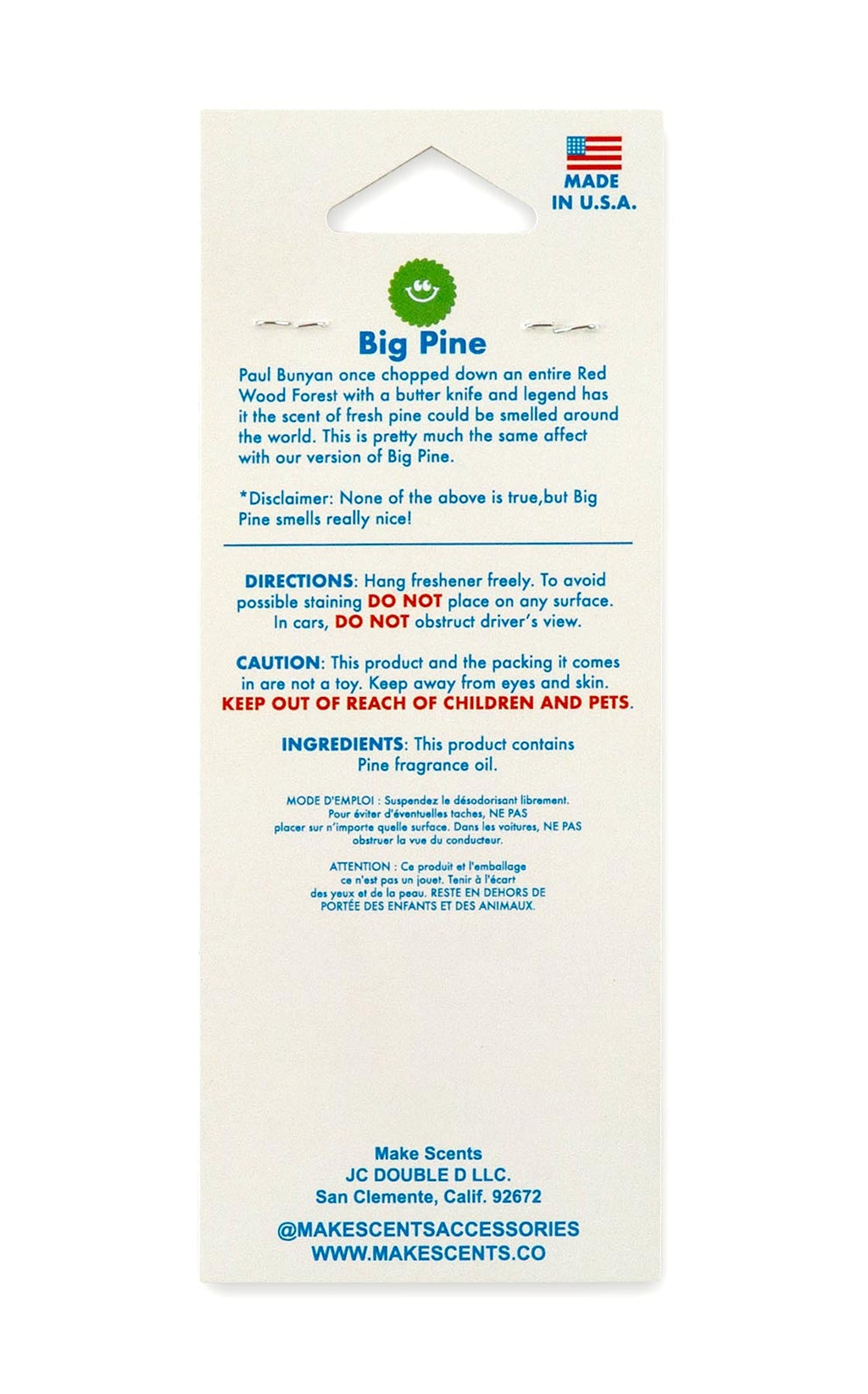 Make Scents Hike Big Pine Air Freshener