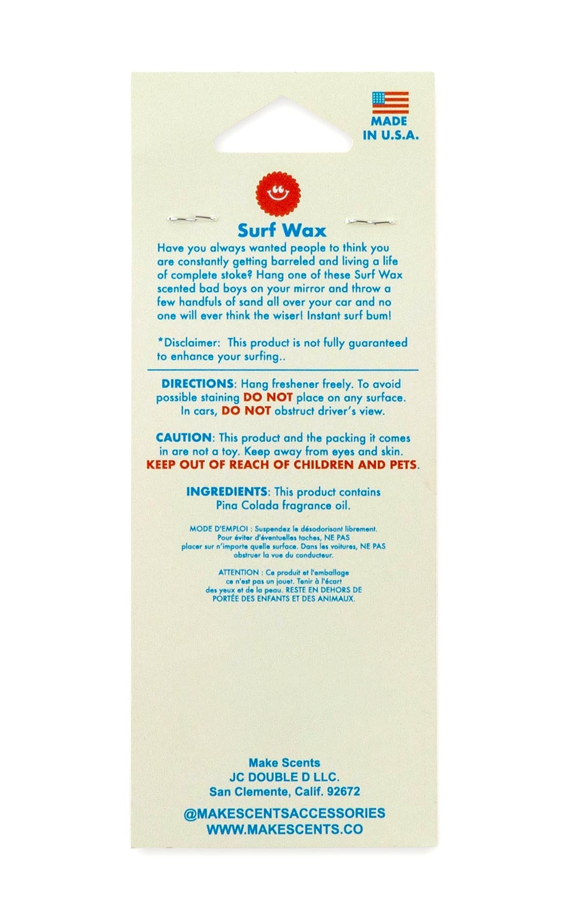 Make Scents Hell Surf Wax Air Freshener