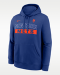 Nike New York Mets Club Logo Fleece Pullover Hoodie