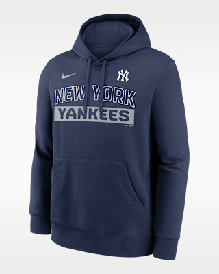 Nike New York Yankees Club Logo Fleece Pullover Hoodie