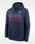 Nike Atlanta Braves Club Logo Fleece Pullover Hoodie