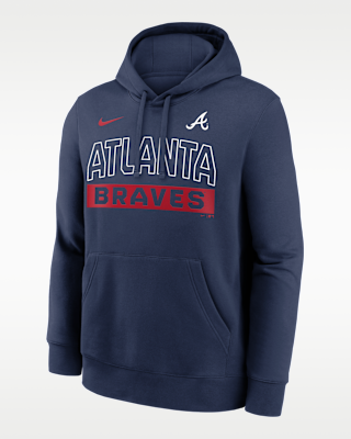 Nike Atlanta Braves Club Logo Fleece Pullover Hoodie