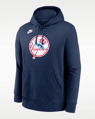 Nike New York Yankees Cooperstown Logo Club Fleece Pullover Hoodie