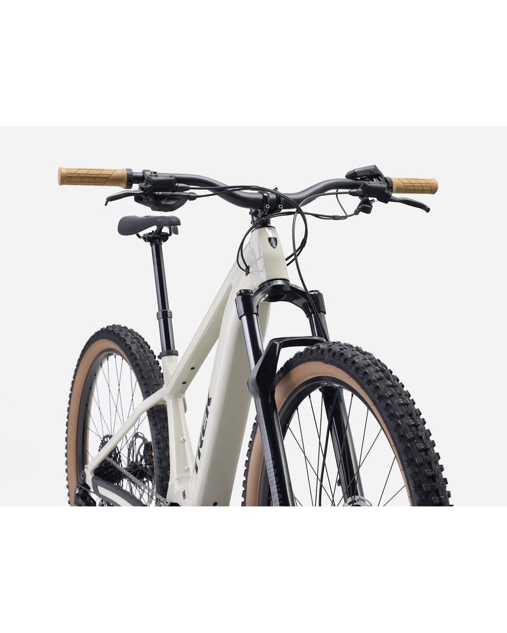 Trek Marlin+ 8 Electric Mountain Bike - 2026 - Buff Beige, front angle