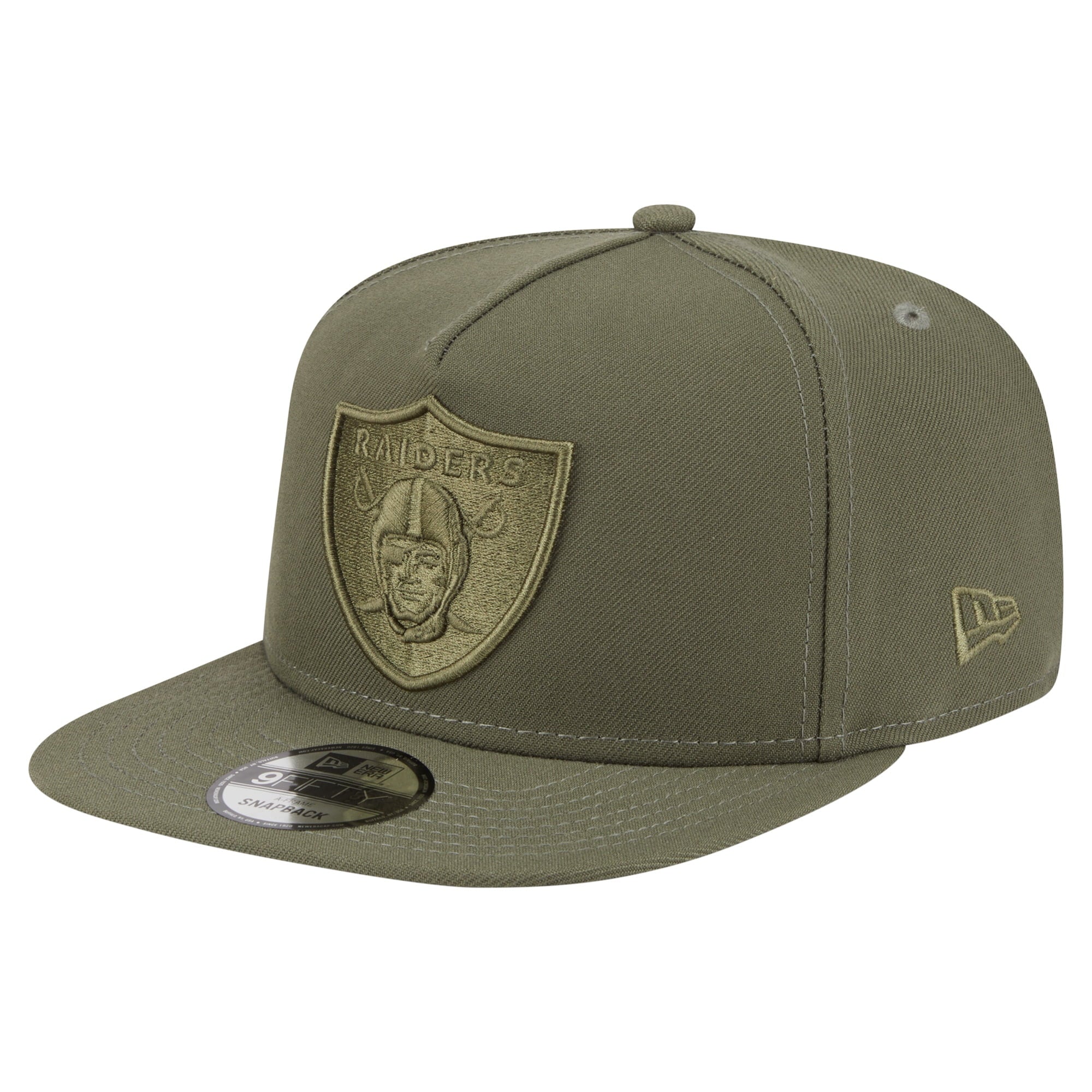 New Era Las Vegas Raiders Olive Color Pack A-Frame 9FIFTY Snapback Hat