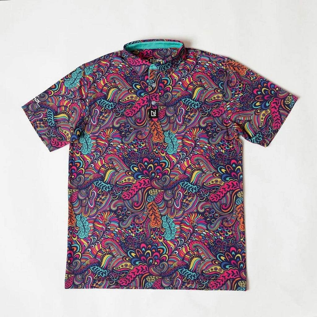 North Golf Abstract Floral Polo