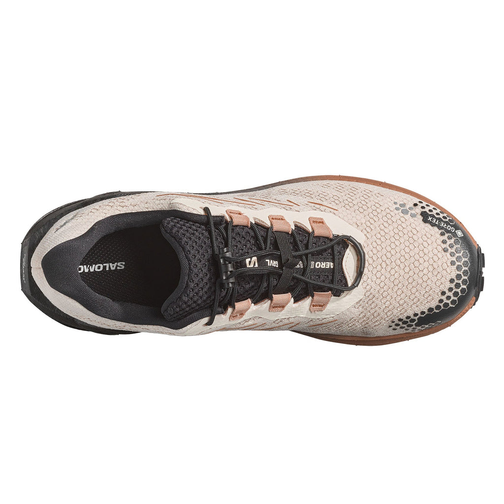Salomon Men's Aero Blaze 4 GRVL Gore-Tex Running Shoes - Vanilla Ice/Black/Burro - top
