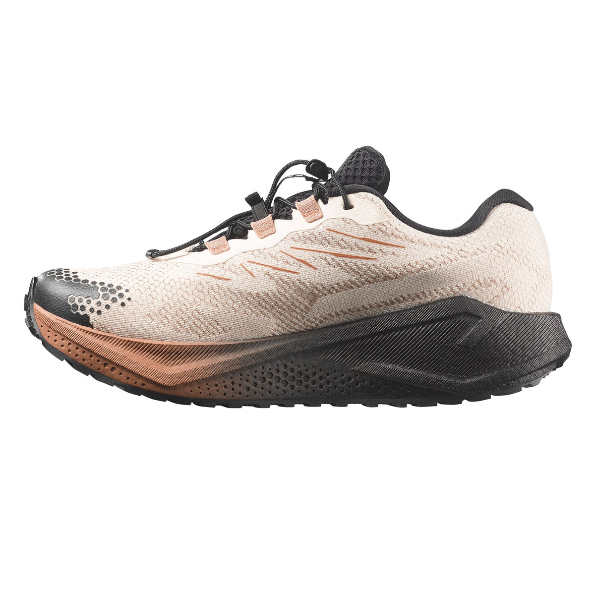 Salomon Men's Aero Blaze 4 GRVL Gore-Tex Running Shoes - Vanilla Ice/Black/Burro - medial