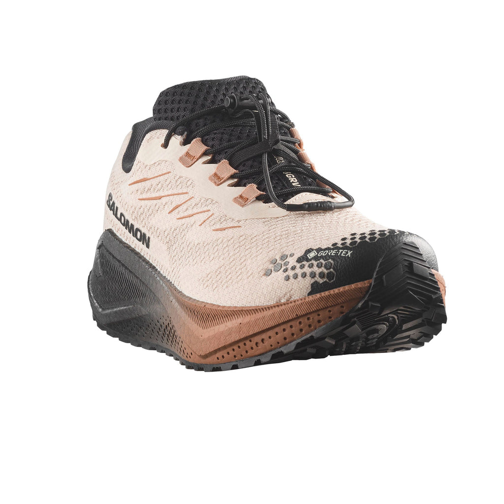 Salomon Men's Aero Blaze 4 GRVL Gore-Tex Running Shoes - Vanilla Ice/Black/Burro - three-quarter