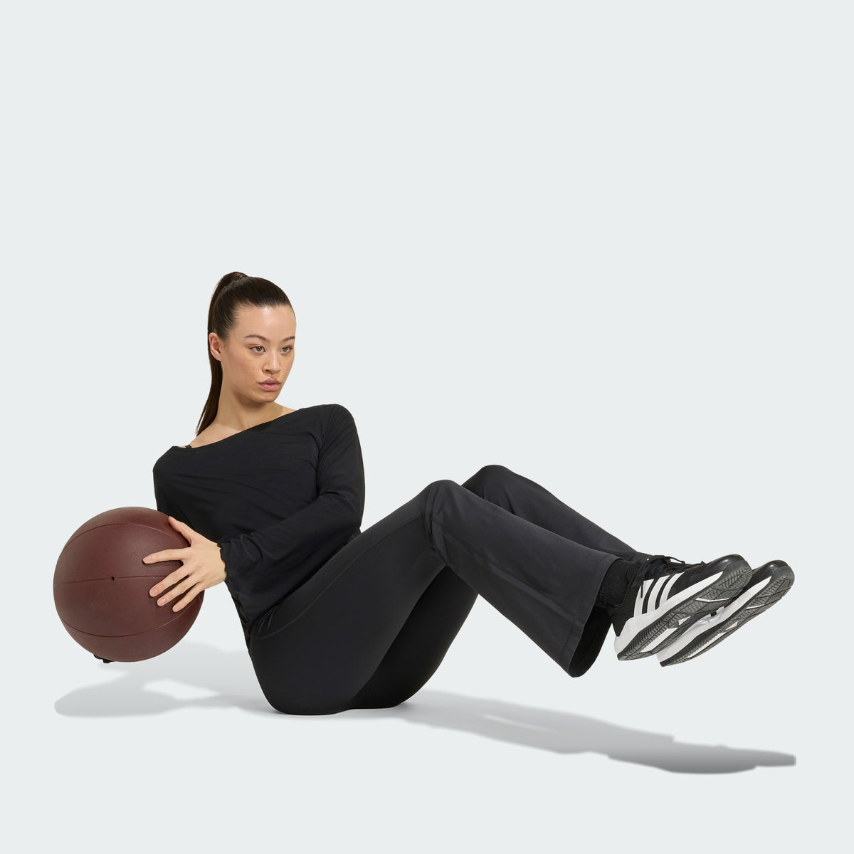 adidas Motion Long Sleeve T-Shirt Black - in use