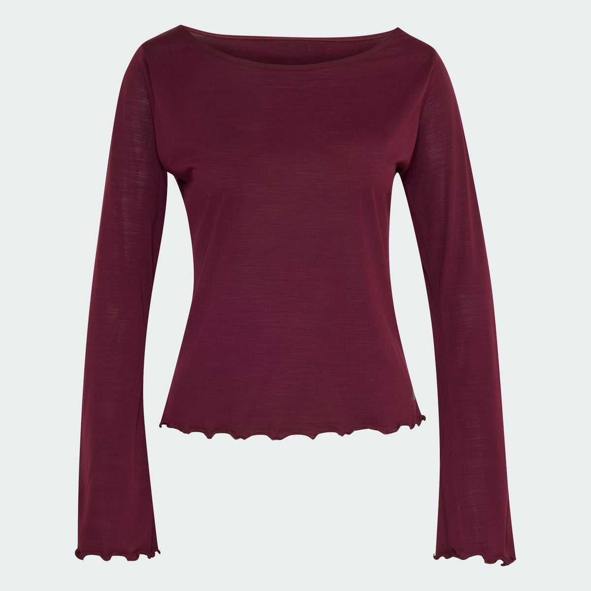 adidas Motion Long Sleeve T-Shirt Burgundy laydown