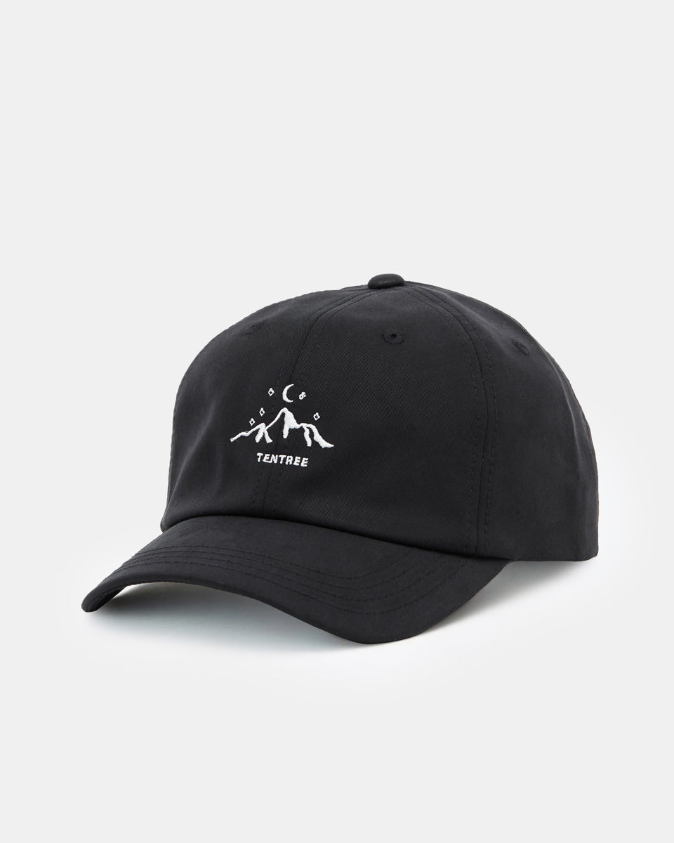 Tentree Mountain Peak Hat, Black, front angle