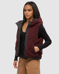 Tentree Women's Collins Vest - Red Chestnut Meteorite Black