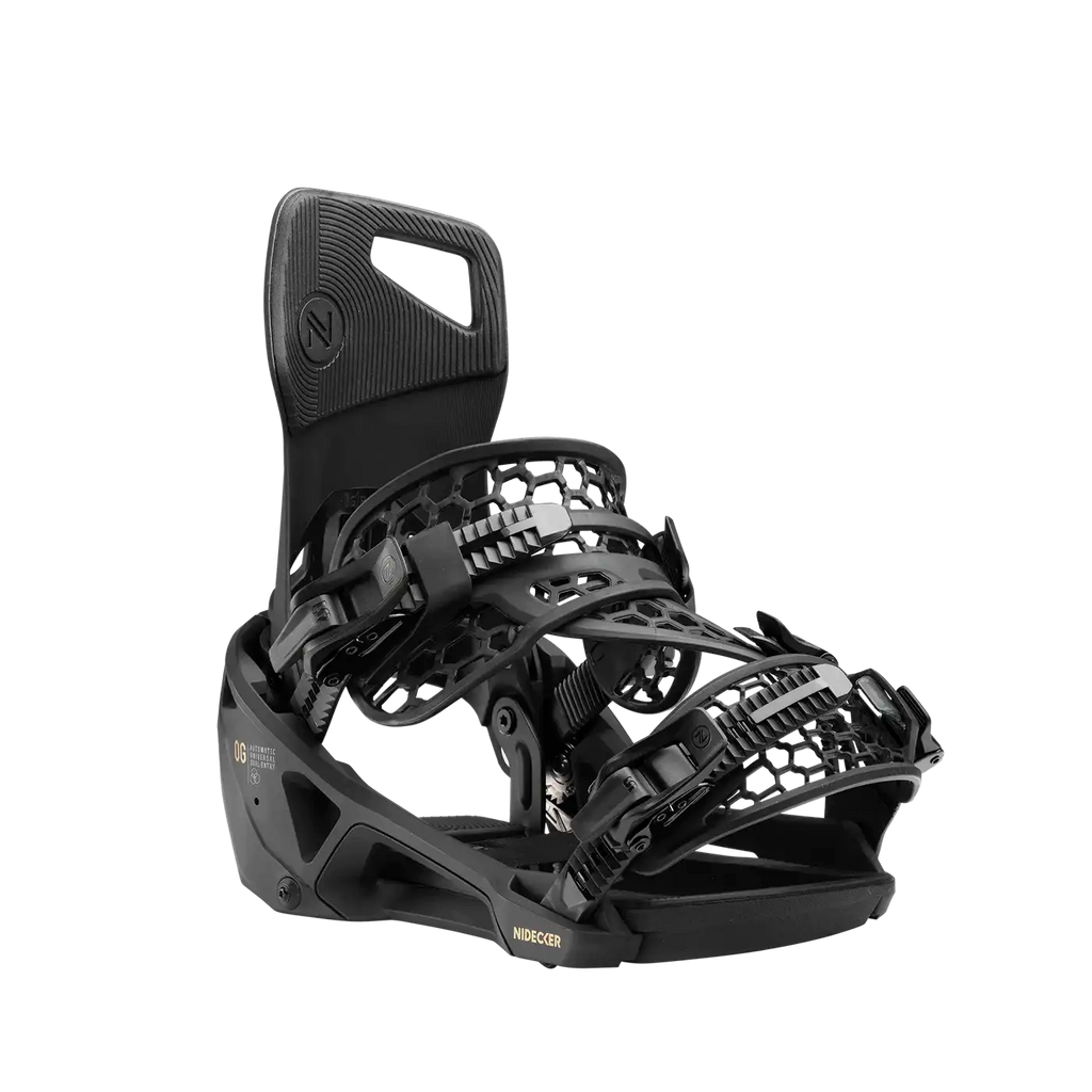 Nidecker Flow Supermatic OG Snowboard Binding - Black, detail view