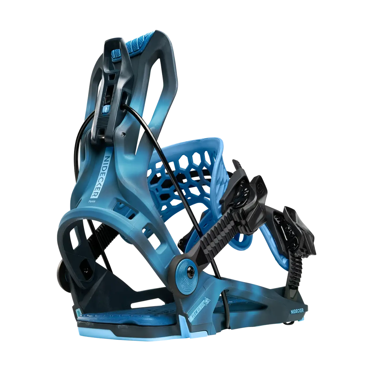 Nidecker Flow Fenix Snowboard Binding - Cyber Blue, front view