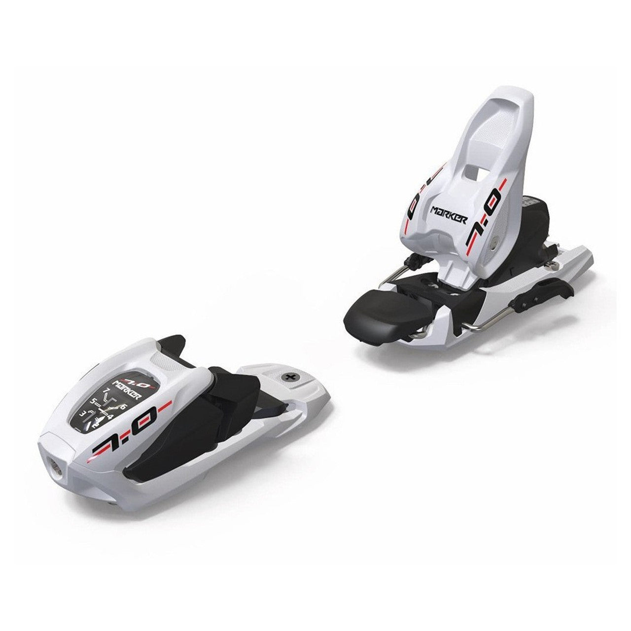 Marker 7.0 '22 White/Black Alpine Bindings