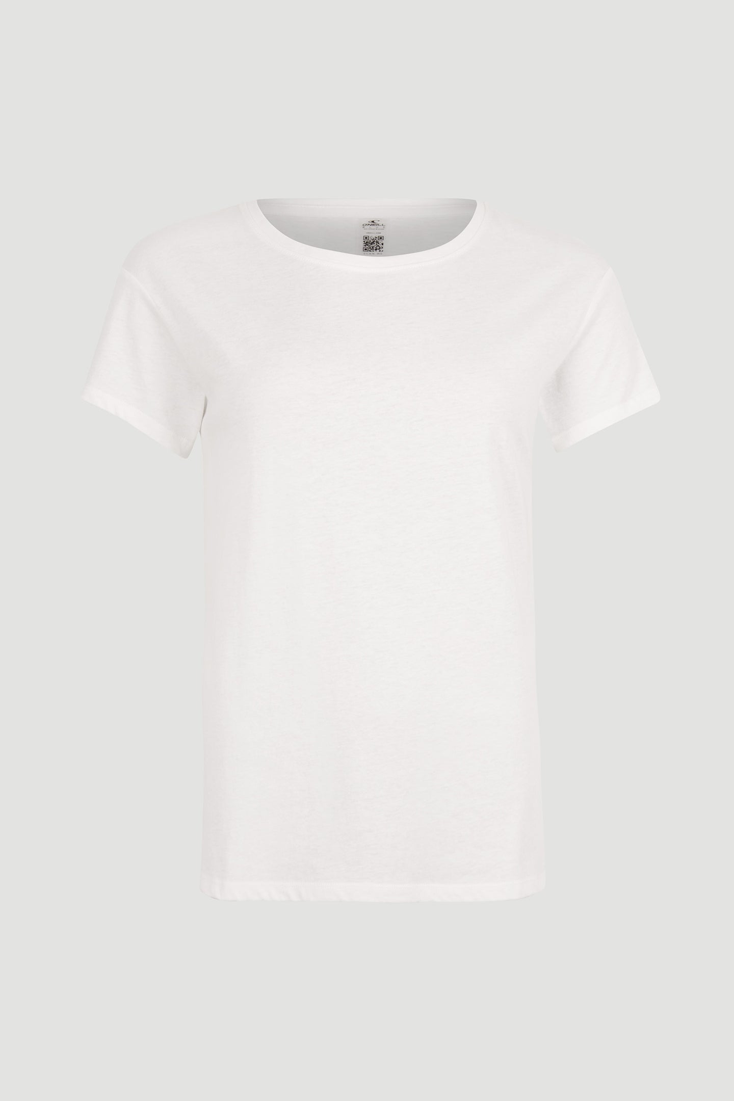 O'Neill Women's Essentials Short Sleeve Tee in White - flat front
