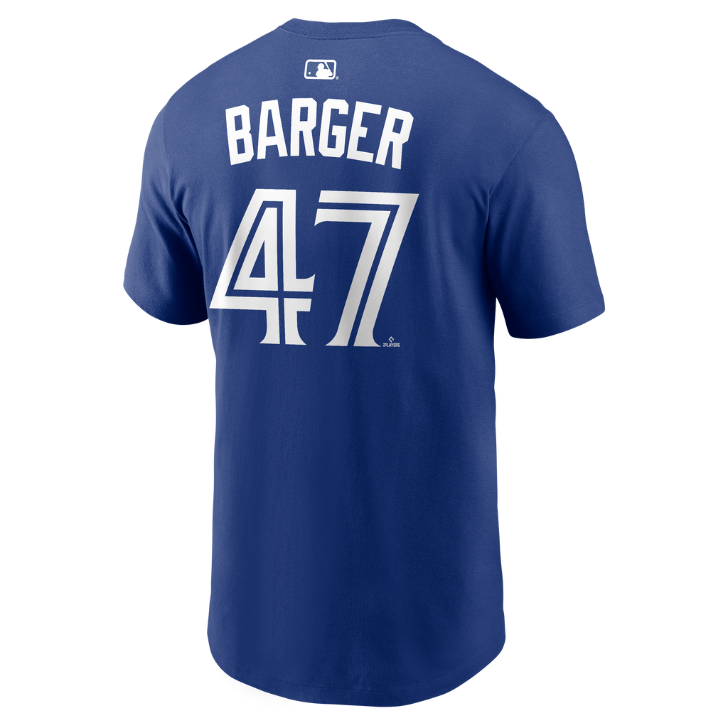 Nike Toronto Blue Jays Addison Barger Home Name & Number T-Shirt