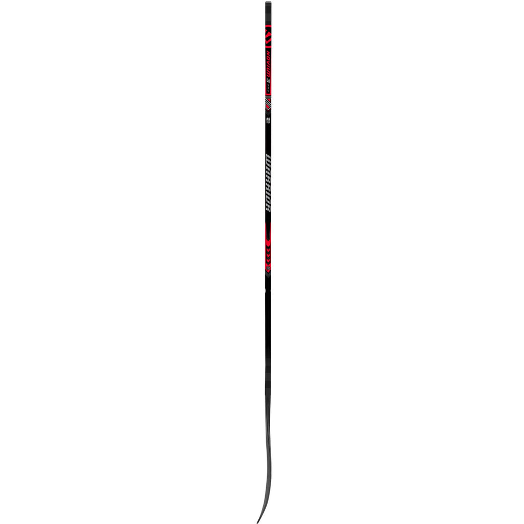 Warrior Junior Novium 3 Pro Hockey Stick - Black/Red, side profile