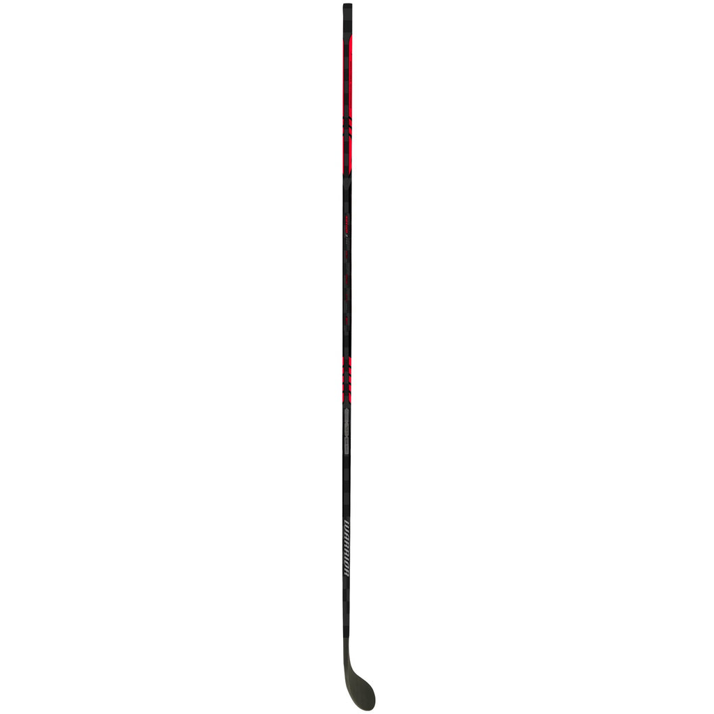 Warrior Junior Novium 3 Pro Hockey Stick - Black/Red, reverse side profile