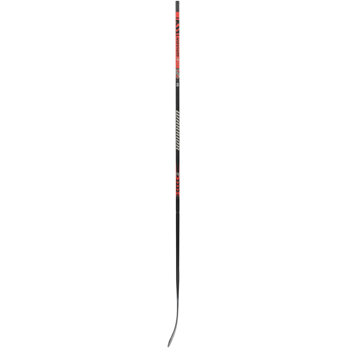 Warrior Senior Novium 3 Pro Hockey Stick - Black/Red, side profile