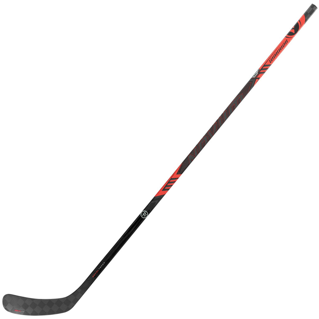 Warrior Senior Novium 3 Pro Hockey Stick - Black/Red, angled view