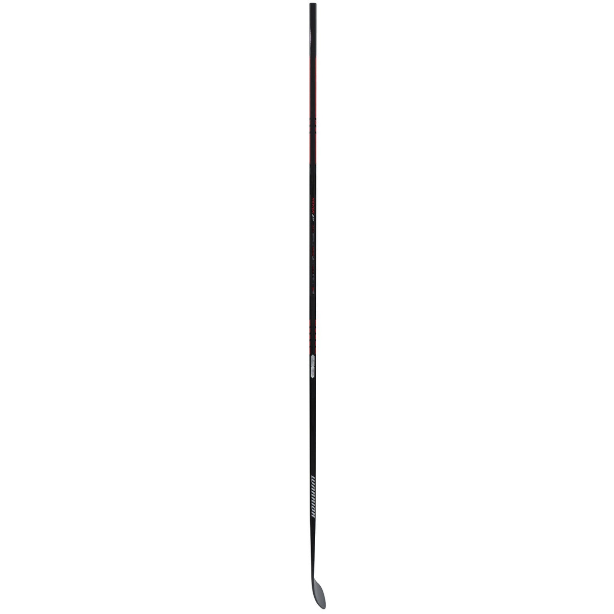 Warrior Senior Novium 3 SP Hockey Stick - Black/Red, reverse side profile