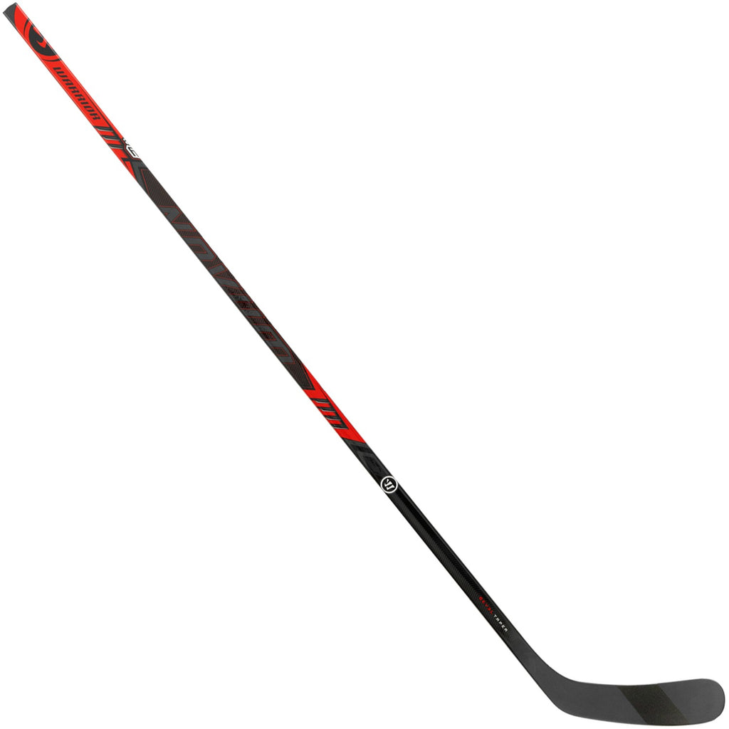 Warrior Senior Novium 3 SP Hockey Stick - Black/Red, reverse angled view