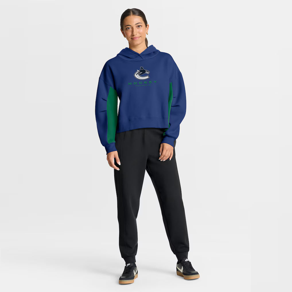 Fanatics Women's Vancouver Canucks Back Check Boxy Hoodie