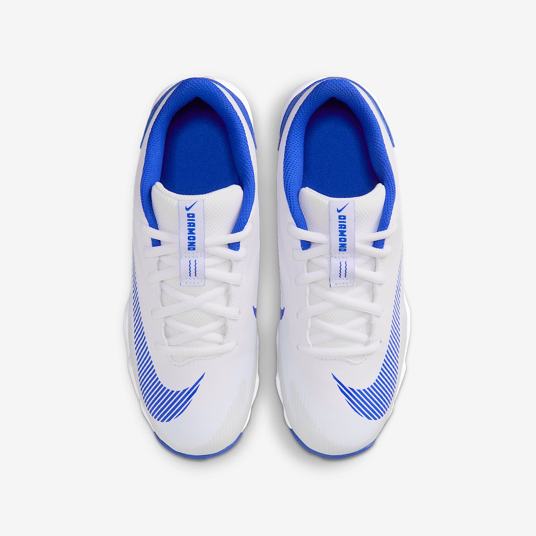 Nike Diamond Clutch Big Kids' - White/Royal - top-down