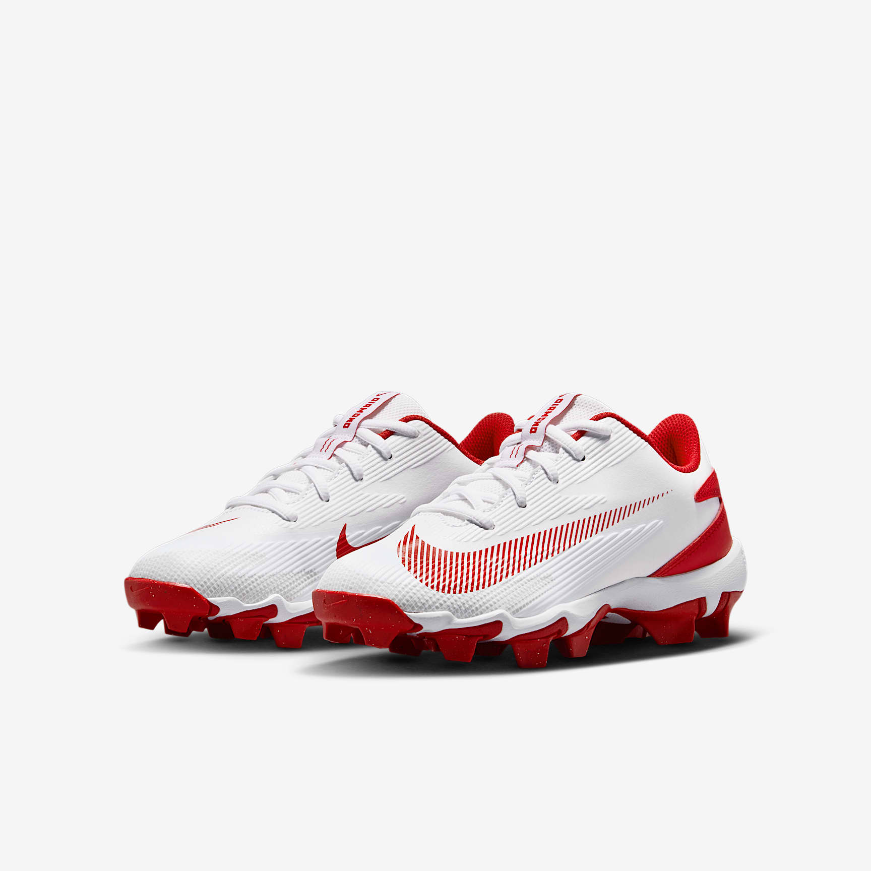 Nike Diamond Clutch Big Kids' - White/Gym Red - front three-quarter