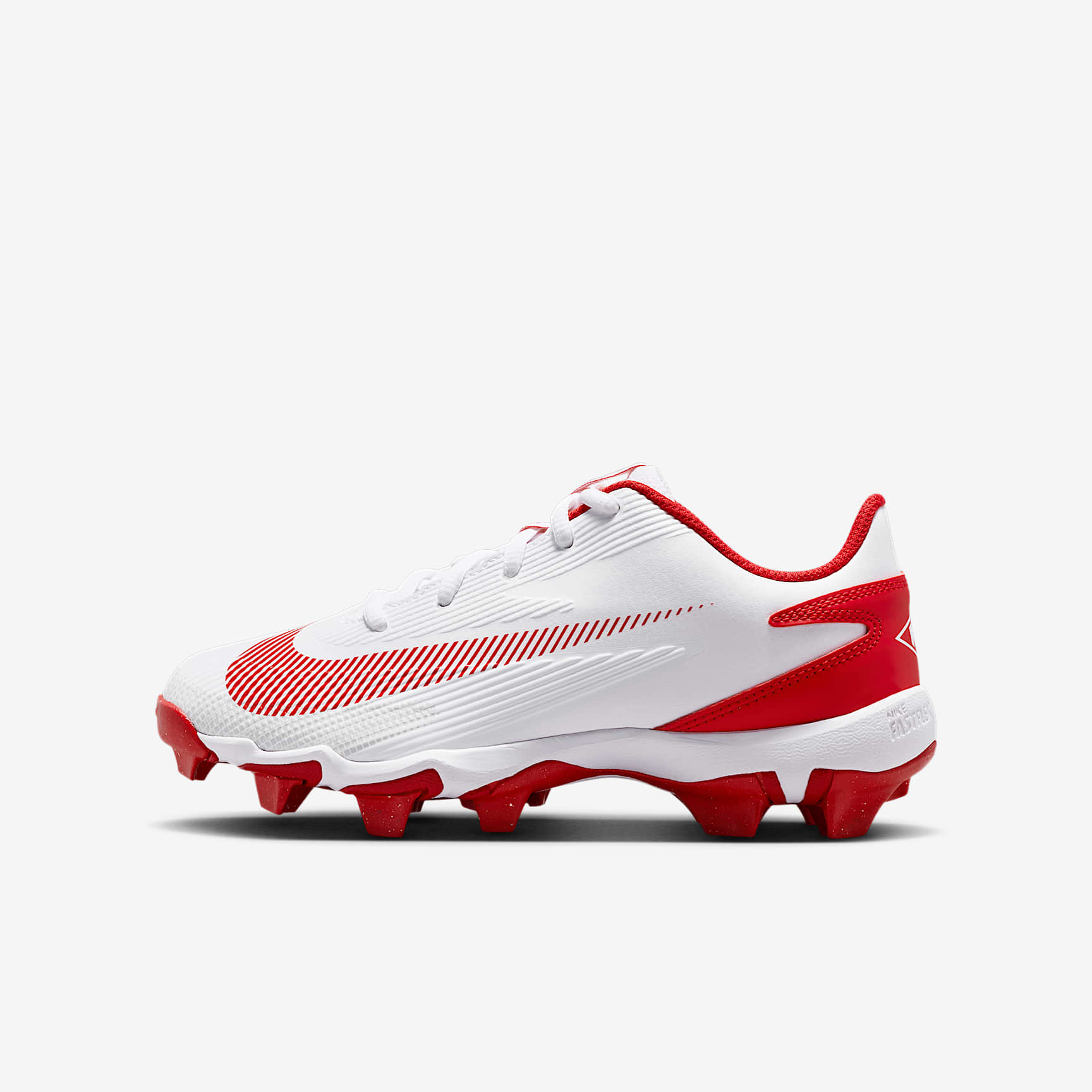 Nike Diamond Clutch Big Kids' - White/Gym Red - side profile