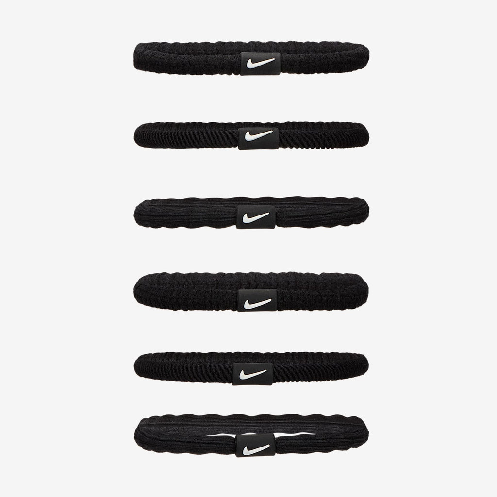 Nike Flex Hair Tie - 6 Pack - Black/Black/White