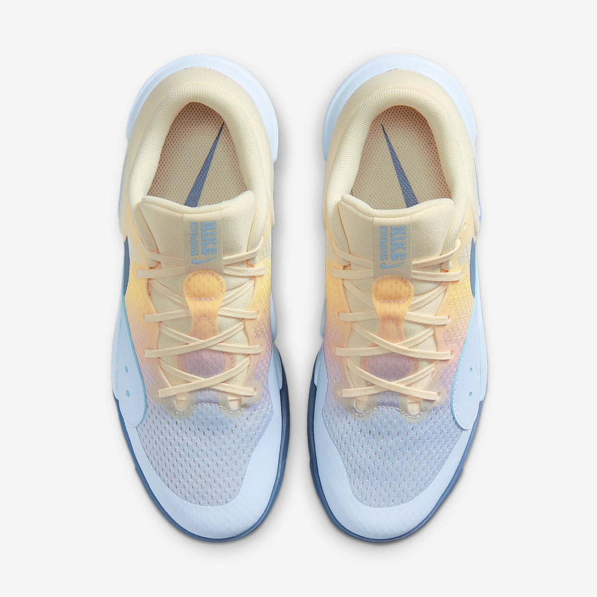 Nike Hyperquick SE Volleyball Shoes - Coconut Milk/Hydrogen Blue/Diffused Blue, top view