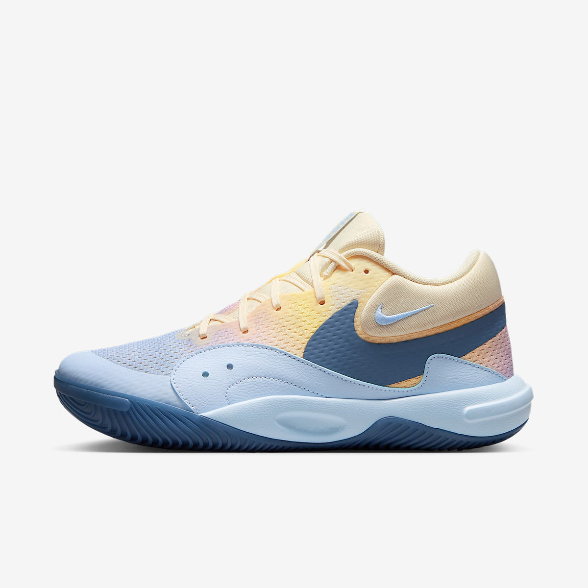 Nike Hyperquick SE Volleyball Shoes - Coconut Milk/Hydrogen Blue/Diffused Blue, side view