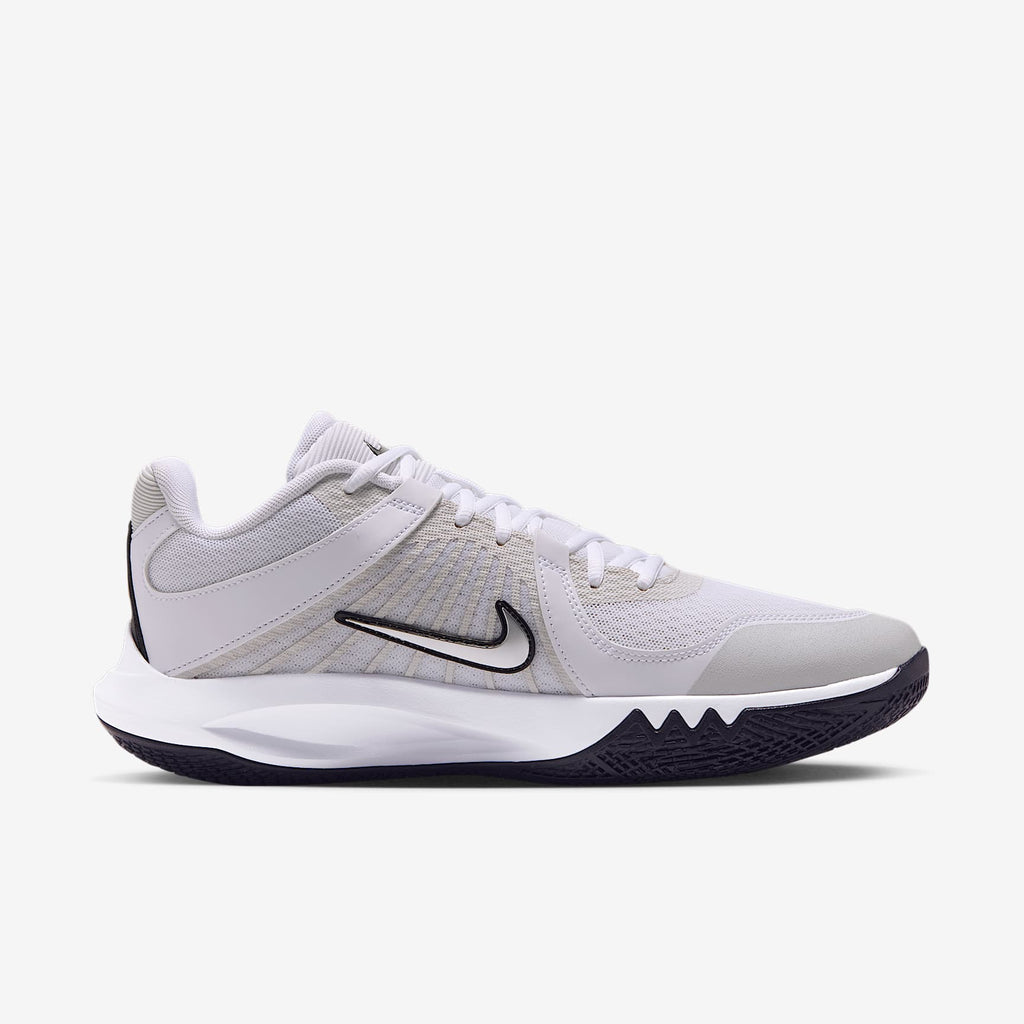 Nike Men's Hyperspeed Court 2 Volleyball Shoes - White/Black/Metallic Silver, medial side view