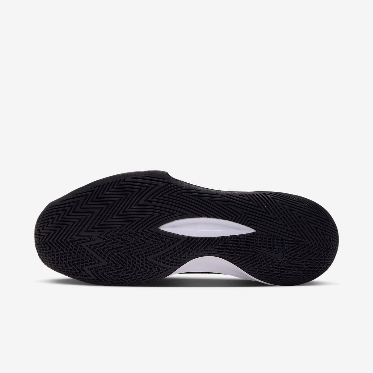 Nike Men's Hyperspeed Court 2 Volleyball Shoes - White/Black/Metallic Silver, outsole view