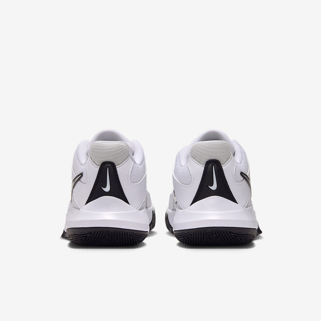 Nike Men's Hyperspeed Court 2 Volleyball Shoes - White/Black/Metallic Silver, back view